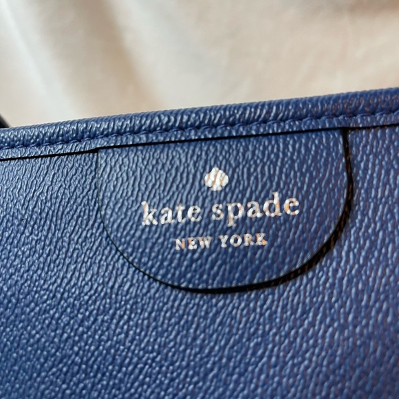 Kate Spade blue tote, EUC - Picture 4 of 8